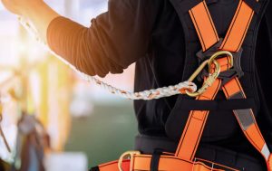 Safety harness being used as ppe for working at height