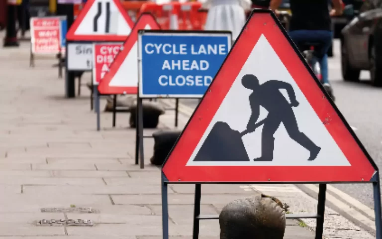 New Road & Street Works Sign