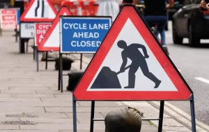 Street works signage