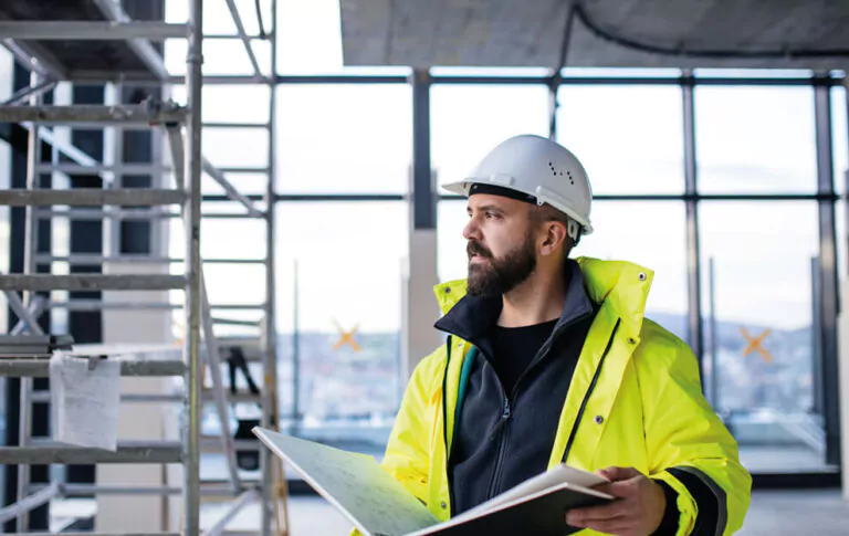 Man supervising on a construction site